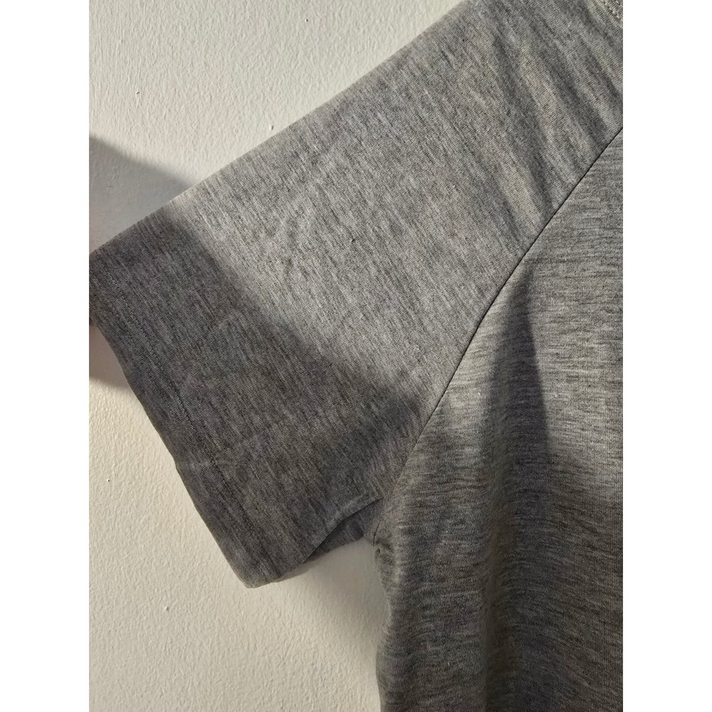 Leo Rosi Womens Heather Gray Henley Short Sleeve Raglan Top Size Large NWT - Picture 4 of 9